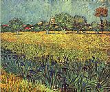 View of Arles with Irises I by Vincent van Gogh